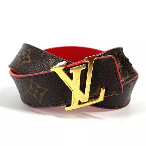 LOUIS VUITTON Monogram Ceinture-LV Initial 30MM Reversible Belt - Picture 1 of 14